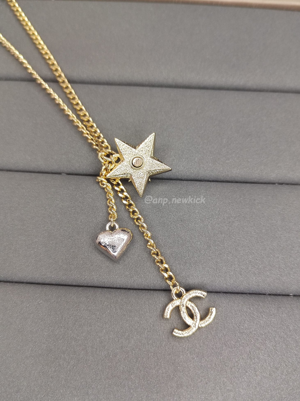 Chanel Cc Logo Star Heart Necklace (4) - www.newkick.org